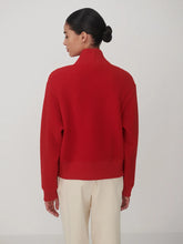 Mumford Half Zip Fleece- Washed Red