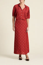 Nadine Blouse- Berry Dot
