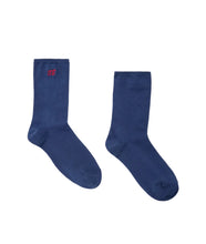The monogrammed Trouser Sock- Navy