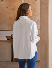 Oona Continuous Button-Up Shirt- White