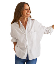 Oona Continuous Button-Up Shirt- White