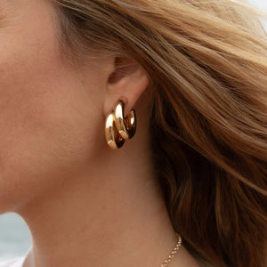 Ora Hoop Earrings- Gold
