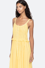 Alberte Solid Tank Dress- Yellow
