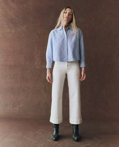 The Cropped Oxford Shirt- Classic Blue