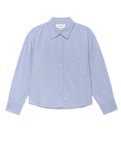 The Cropped Oxford Shirt- Classic Blue