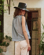 The Vignette Top- Pale Blue
