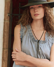 The Vignette Top- Pale Blue