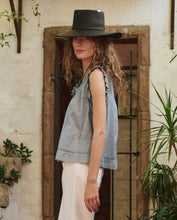 The Vignette Top- Pale Blue