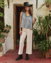 The Vignette Top- Pale Blue