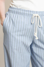 Brinna Pant- Chambray Teal Stripe