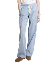 Brinna Pant- Chambray Teal Stripe