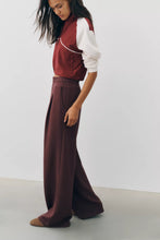 The Wide Leg Pant- Deep Mahogany