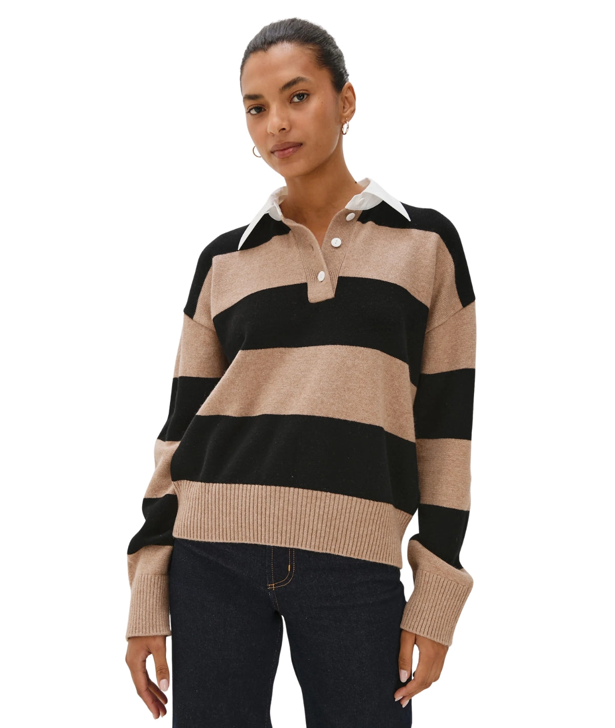 Paxton Top- Oatmeal Black