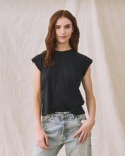 The Peak Shoulder Tee- Almost Black