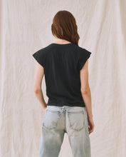 The Peak Shoulder Tee- Almost Black