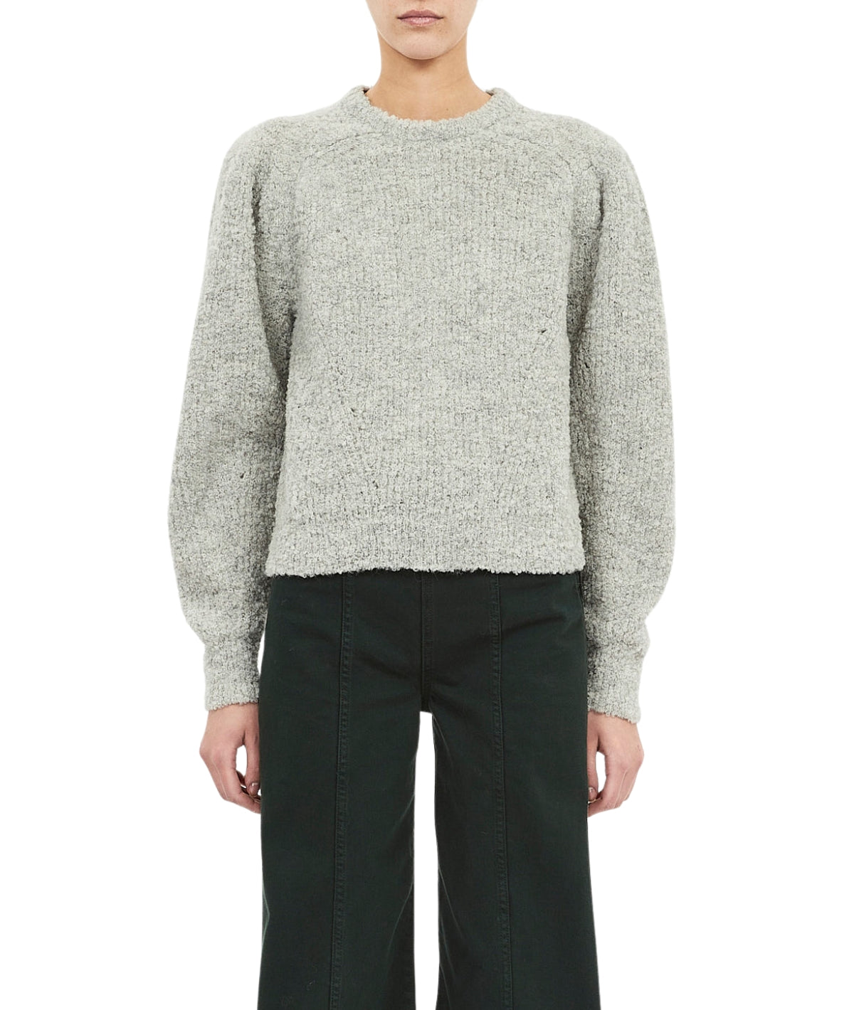 Romily Alpaca Long Sleeve Pullover- Pebble