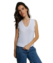 Peggy Cotton Sweater Tank Top- White