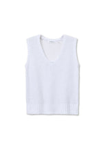Peggy Cotton Sweater Tank Top- White
