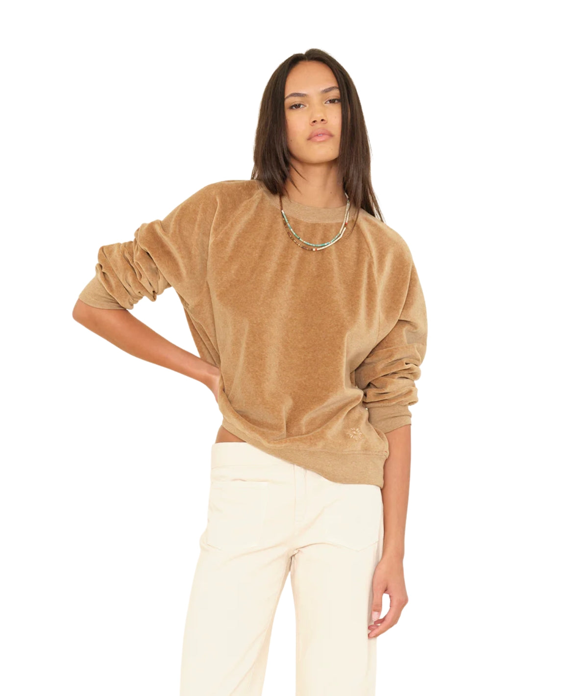 Pierre Sweatshirt- Heather Camel