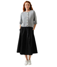 Poppi Midi Full Skirt- Black