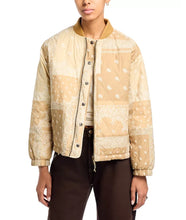 The Reversible Ultra Light Puffer- Khaki Bandana W/ Cream