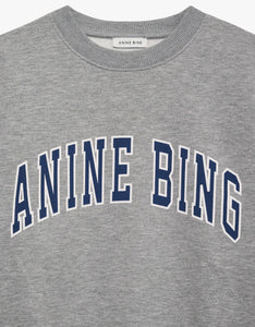 Spencer Sweatshirt Anine Bing-  Medium Heather Grey w/ Blue