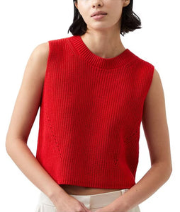 Mozart Crew Neck Vest- Mars Red