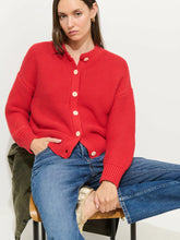 Nico Chunky Cardigan- Berry Red