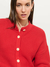 Nico Chunky Cardigan- Berry Red