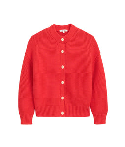Nico Chunky Cardigan- Berry Red