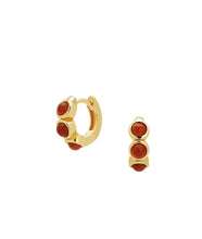 Corynn Gemstone Huggies- Red Agate