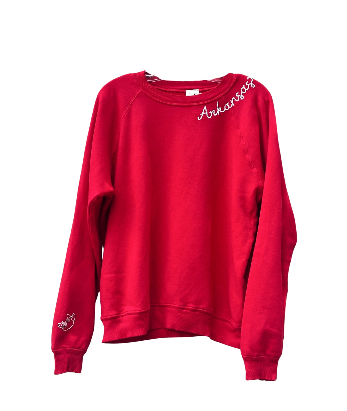 Arkansas Sweatshirt-- Red W/ Hog