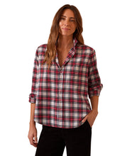 Eileen Relaxed Button Up- Red and Cream Plaid