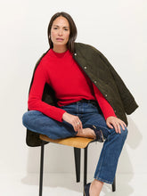 Michelle Crewneck Sweater in Cashmere- Ruby