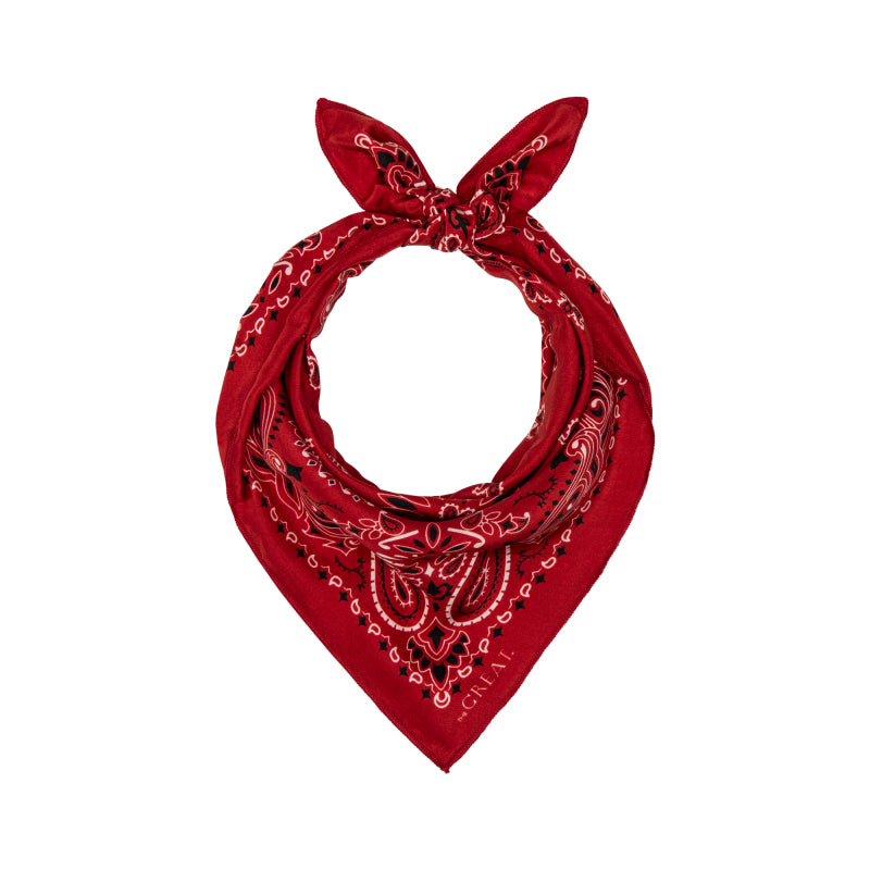 The Silk Bandana- True Red