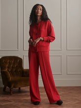 The Wide Leg Pant- Red Marl