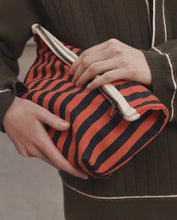 The Stripe Pouch- Hot Red Mini Prep Stripe