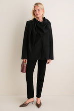 Remi Tropical Scarf Blazer- Black