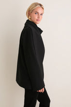 Remi Tropical Scarf Blazer- Black