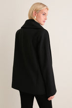 Remi Tropical Scarf Blazer- Black