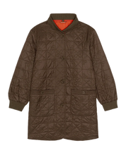 The Reversible Sweater Puffer- Brown & Poppy