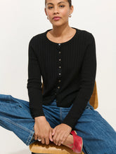 Kristin Ribbed Cardigan- Black