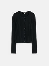 Kristin Ribbed Cardigan- Black