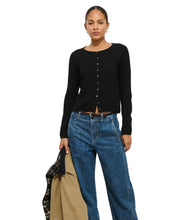 Kristin Ribbed Cardigan- Black