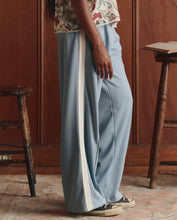 The Wide Leg Track Pant- Robin Blue