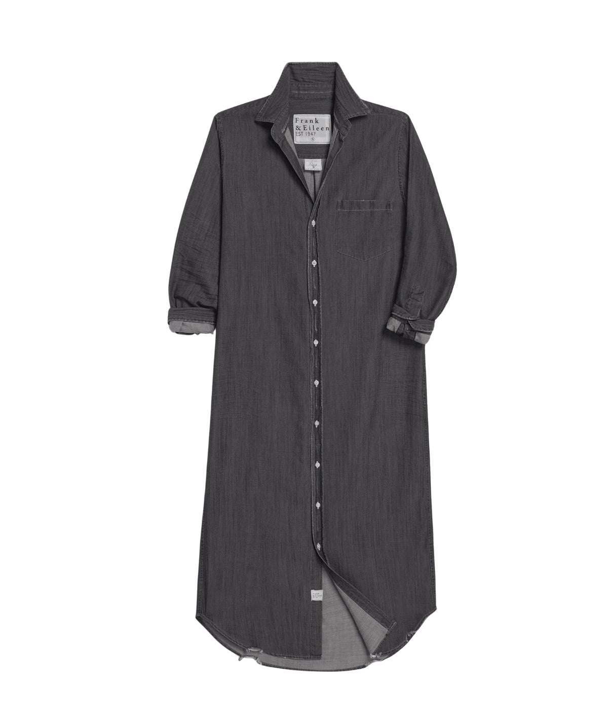 Rory Maxi Shirtdress- Washed Black
