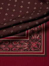 Wool Blend Border Scarf- Rumba Rose