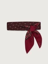 Wool Blend Border Scarf- Rumba Rose