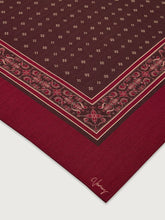 Wool Blend Border Scarf- Rumba Rose