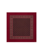 Wool Blend Border Scarf- Rumba Rose
